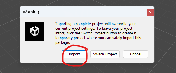 How To Create A Unity Project and Import a Package